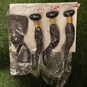 3 Bundles Straight Hair With Lace Closure